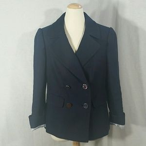 Banana Republic navy blue double breasted jacket